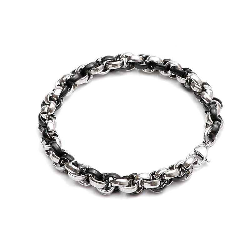 6mm Oval Sarmal Çelik Zincir Bileklik 6mm Oval Sarmal Çelik Zincir Bileklik