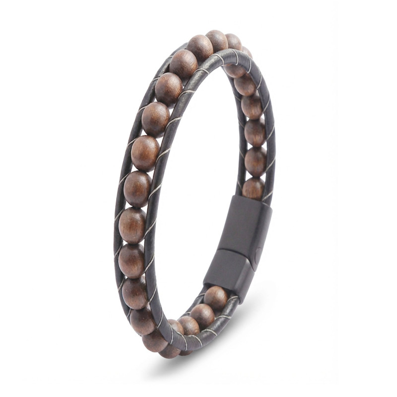 8mm Ceviz Ağacı Deri Bileklik 8mm Ceviz Ağacı Deri Bileklik