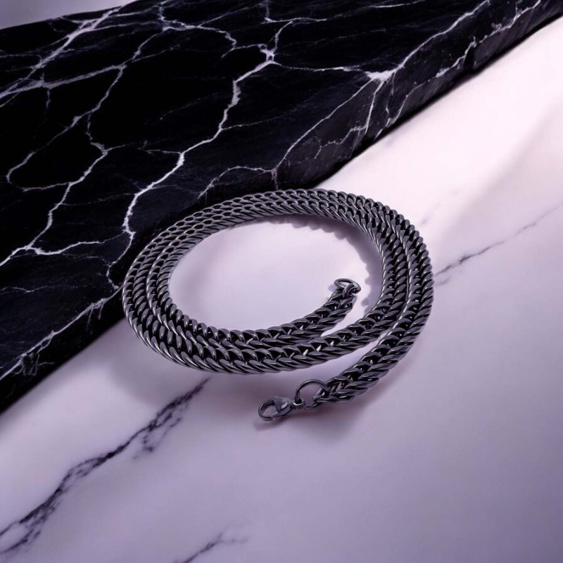 Balık Sırtı Erkek Çelik Kolye 1,6mm X 4mm