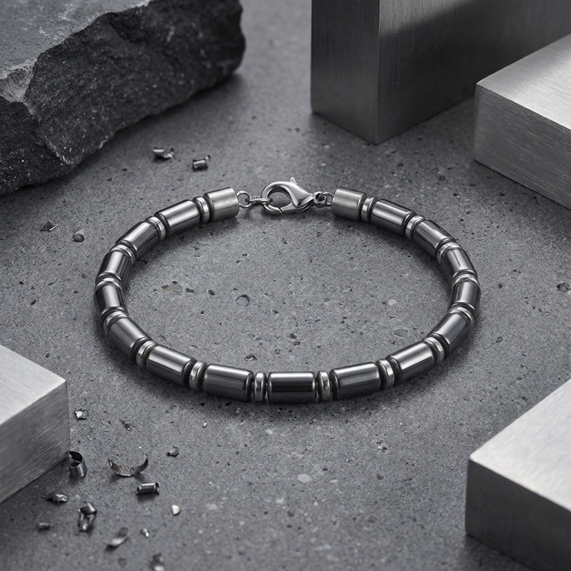 Boru Hematit Ayarlanabilir Çelik Zincir Bileklik Boru Hematit Ayarlanabilir Çelik Zincir Bileklik