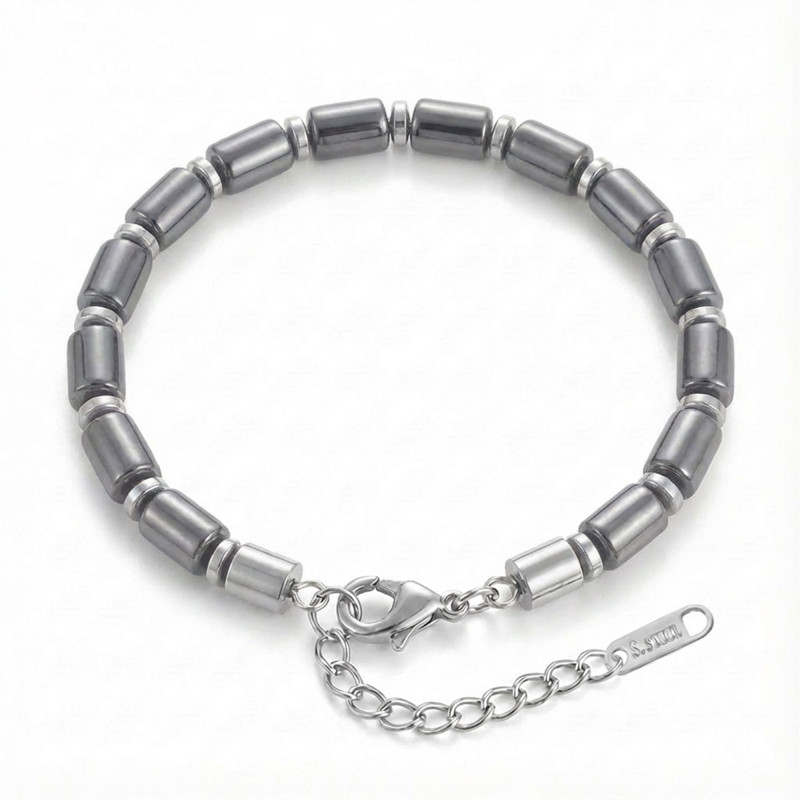Boru Hematit Ayarlanabilir Çelik Zincir Bileklik Boru Hematit Ayarlanabilir Çelik Zincir Bileklik