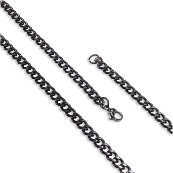 Çelik Erkek Siyah Kolye 1.6mm