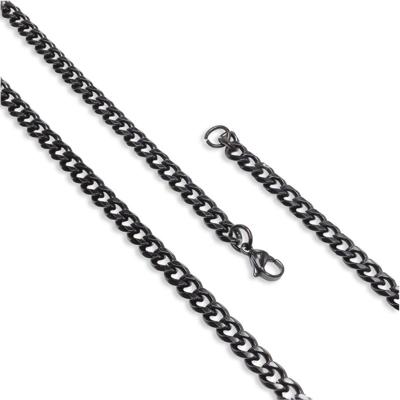 Çelik Erkek Siyah Kolye 1.6mm