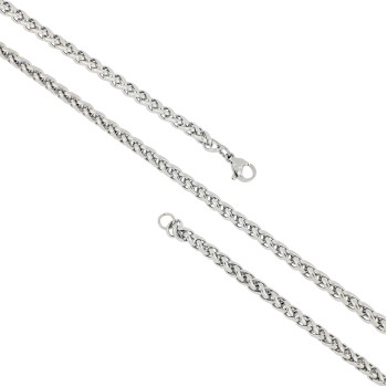 Çelik Kolye İç İçe Sarmal 4x4mm