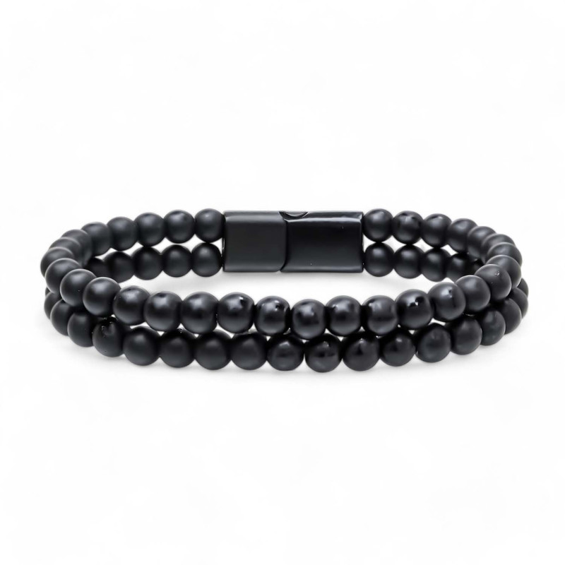 Çift Oniks Çelik Bileklik