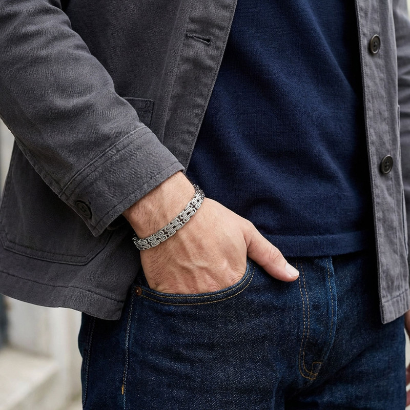 Çiftli 4mm Kral Model Çelik Zincir Erkek Bileklik – Çelik Kilitli Çiftli 4mm Kral Model Çelik Zincir Erkek Bileklik – Çelik Kilitli