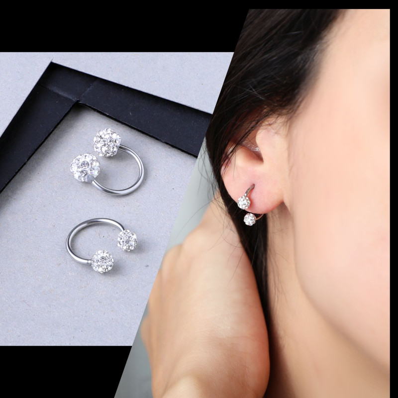 Dairesel Kristal Top Burun Dudak Kaş Kulak Piercing Dairesel Kristal Top Burun Dudak Kaş Kulak Piercing