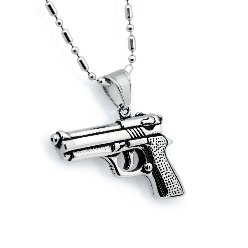 Desert Eagle Tabanca Çelik Kolye Ucu Desert Eagle Tabanca Çelik Kolye Ucu
