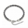Esmas Kesim Hematit Ayarlanabilir Çelik Zincir Bileklik