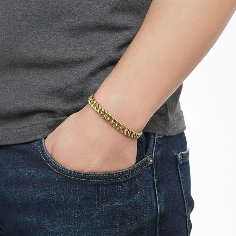 Flat Mariner Çelik Zincir Bileklik 6mm