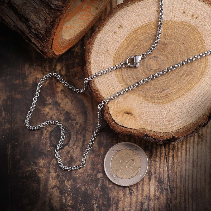 Forse Minik Boy Zincir Çelik Kolye 1mm