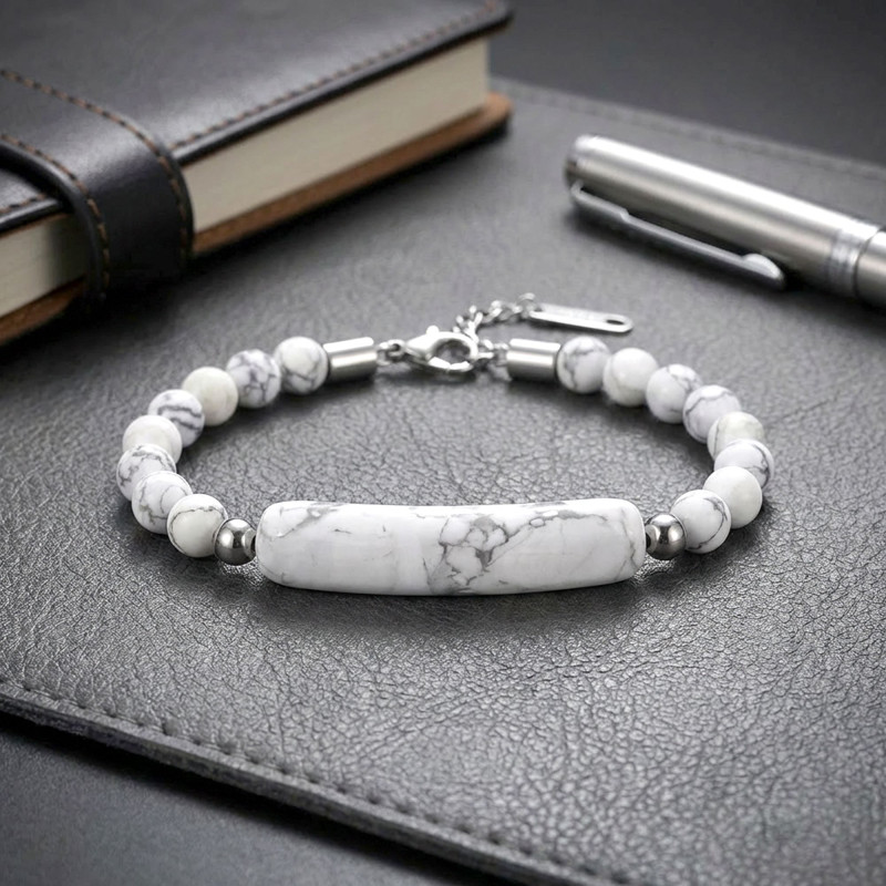 Havlit Doğaltaş Çelik Halat Ve Çelik Klipsli Bileklik Havlit Doğaltaş Çelik Halat Ve Çelik Klipsli Bileklik