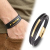 İsim Yazılabilir Sarı Titanyum Plakalı Çoklu Siyah Deri Erkek Bileklik İsim Yazılabilir Sarı Titanyum Plakalı Çoklu Siyah Deri Erkek Bileklik