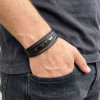 İsim Yazılabilir Siyah Titanyum Plakalı Çoklu Siyah Deri Erkek Bileklik İsim Yazılabilir Siyah Titanyum Plakalı Çoklu Siyah Deri Erkek Bileklik