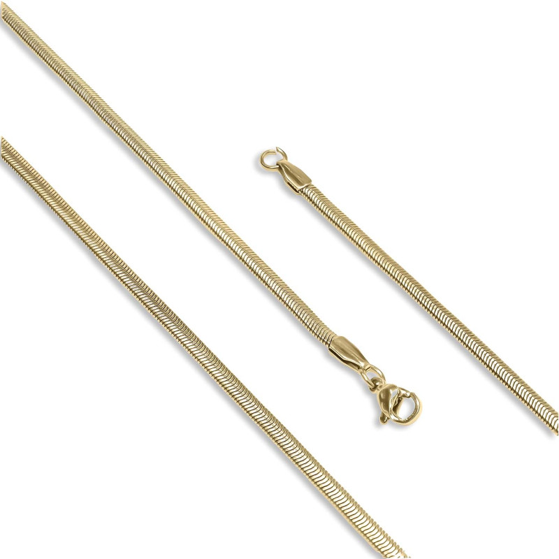 İtalyan Çelik Kolye 1,5mm X 3mm