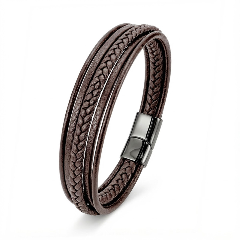 Kahverengi Çoklu Deri Bileklik Kahverengi Çoklu Deri Bileklik