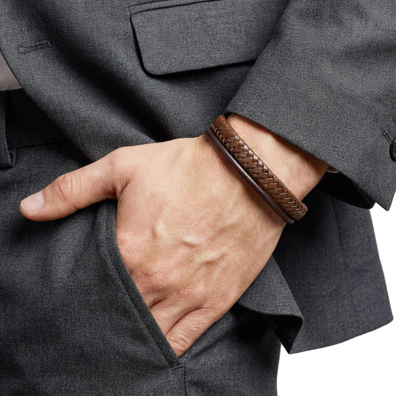 Kahverengi Çoklu Deri Bileklik Kahverengi Çoklu Deri Bileklik