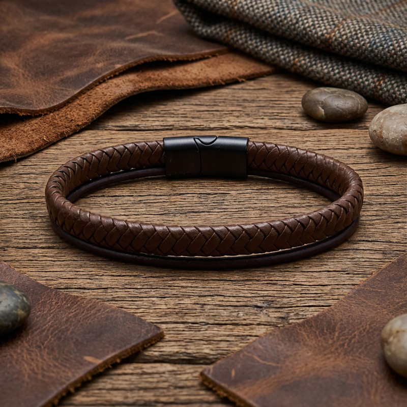 Kahverengi Çoklu Deri Bileklik Kahverengi Çoklu Deri Bileklik