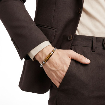 Kalplan Gözü Doğal Taşlı Ayarlanabilir Çelik Zincir Bileklik Kalplan Gözü Doğal Taşlı Ayarlanabilir Çelik Zincir Bileklik