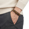 Tiger's Eye Natural Stone Leather Bracelet