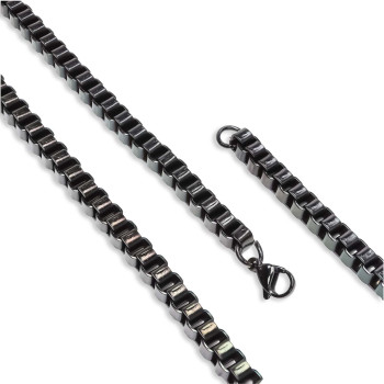 Kare Arnavut Çelik Kolye 6mm