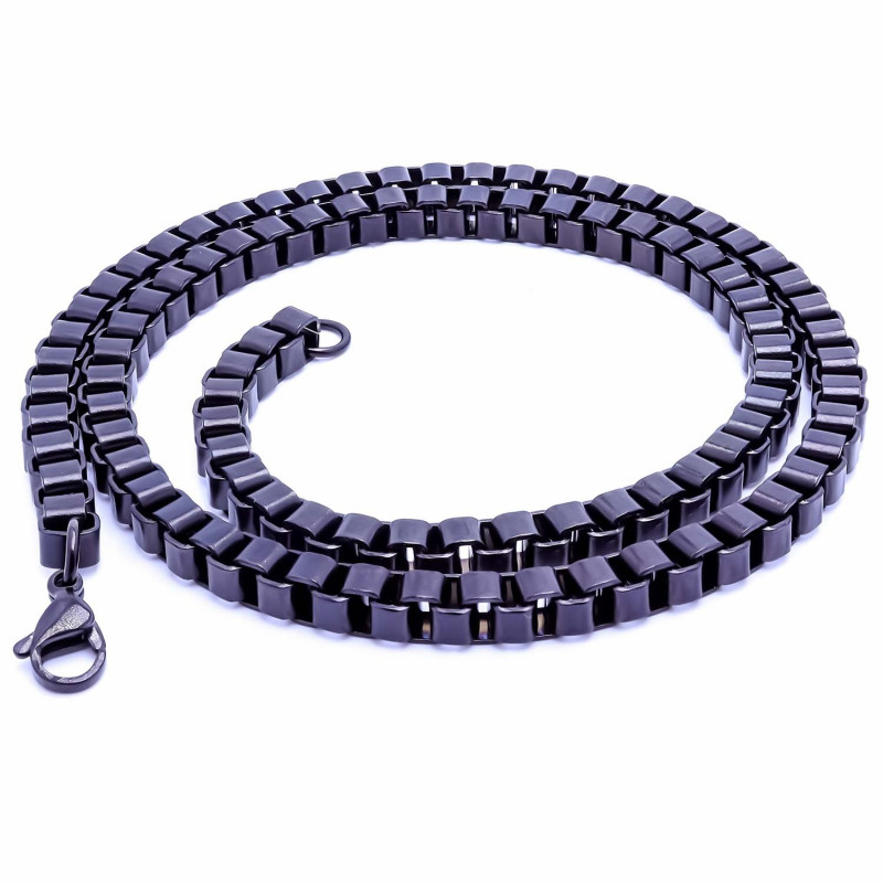 Kare Arnavut Çelik Kolye 6mm