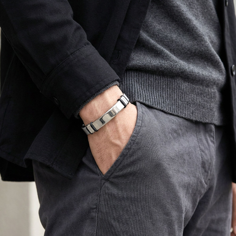 Kişiselleştirilebilir İsim Yazılabilir Ayarlanabilir Kordonlu Çelik Bileklik Kişiselleştirilebilir İsim Yazılabilir Ayarlanabilir Kordonlu Çelik Bileklik