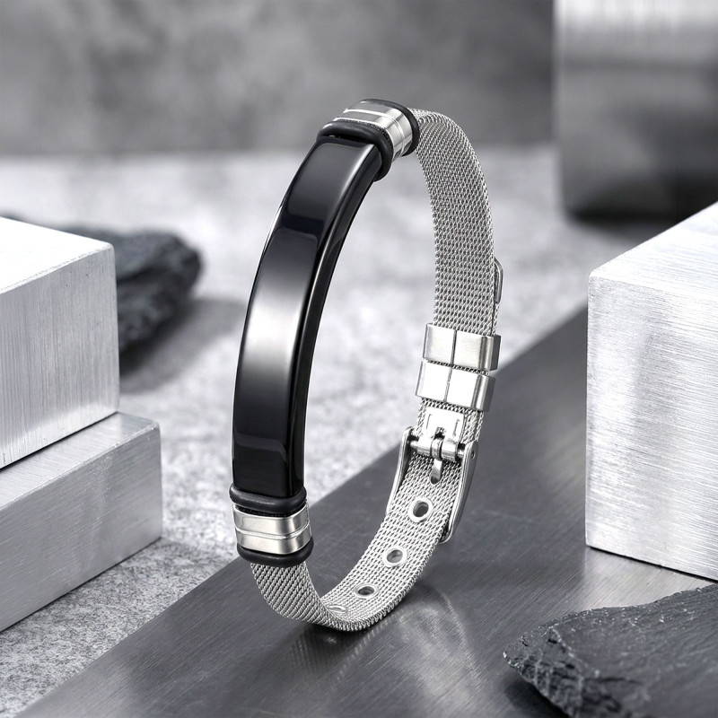 Kişiselleştirilebilir İsim Yazılabilir Ayarlanabilir Kordonlu Çelik Bileklik Kişiselleştirilebilir İsim Yazılabilir Ayarlanabilir Kordonlu Çelik Bileklik