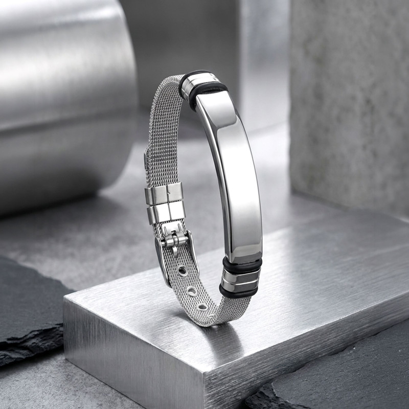 Kişiselleştirilebilir İsim Yazılabilir Ayarlanabilir Kordonlu Çelik Bileklik Kişiselleştirilebilir İsim Yazılabilir Ayarlanabilir Kordonlu Çelik Bileklik