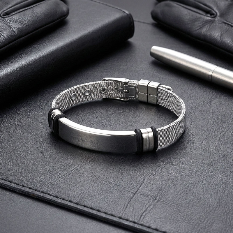 Kişiselleştirilebilir İsim Yazılabilir Ayarlanabilir Kordonlu Çelik Bileklik Kişiselleştirilebilir İsim Yazılabilir Ayarlanabilir Kordonlu Çelik Bileklik