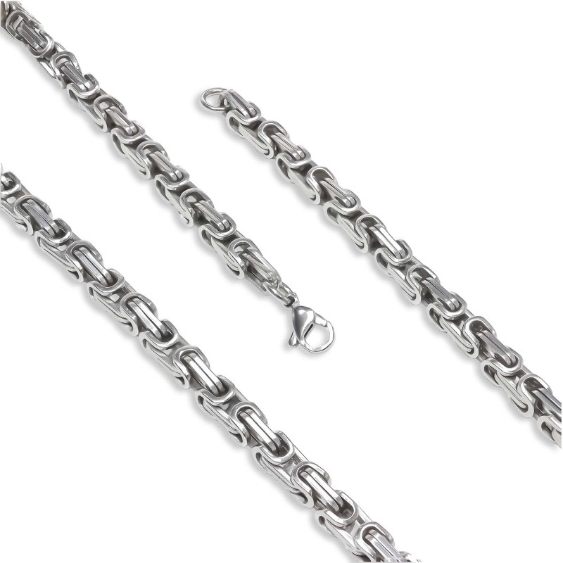 Kral Erkek Çelik Kolye 5mm Kral Erkek Çelik Kolye 5mm