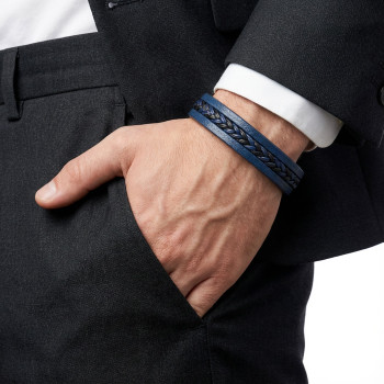 Lacivert Siyah Saç Örgülü Çoklu Bileklik Lacivert Siyah Saç Örgülü Çoklu Bileklik