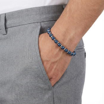 Mavi Küre Hematit Doğal Taşlı Ayarlanabilir Çelik Zincir Bileklik Mavi Küre Hematit Doğal Taşlı Ayarlanabilir Çelik Zincir Bileklik