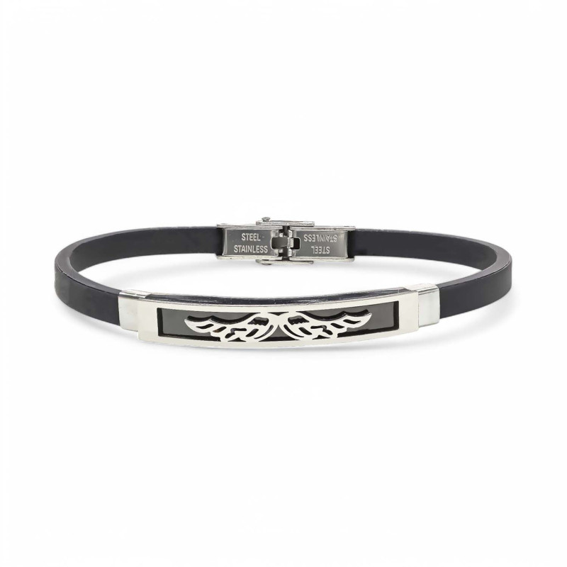 Melek Kanadı Desenli Çelik Bileklik