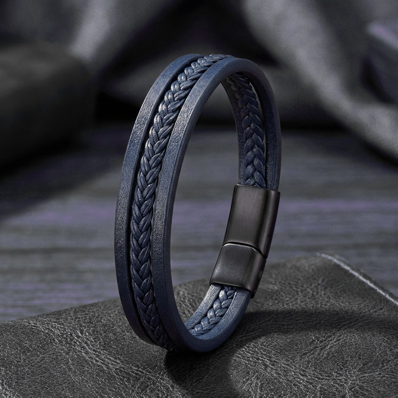 Sadece Lacivert Saç Örgülü Çoklu Bileklik Sadece Lacivert Saç Örgülü Çoklu Bileklik