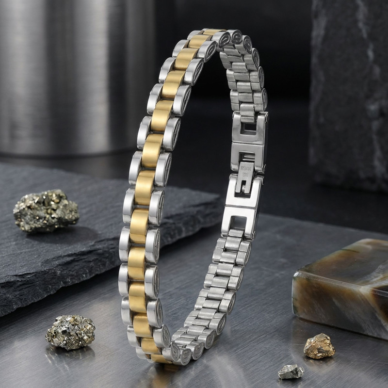 Sarı Beyaz Ful Çelik Bileklik Sarı Beyaz Ful Çelik Bileklik