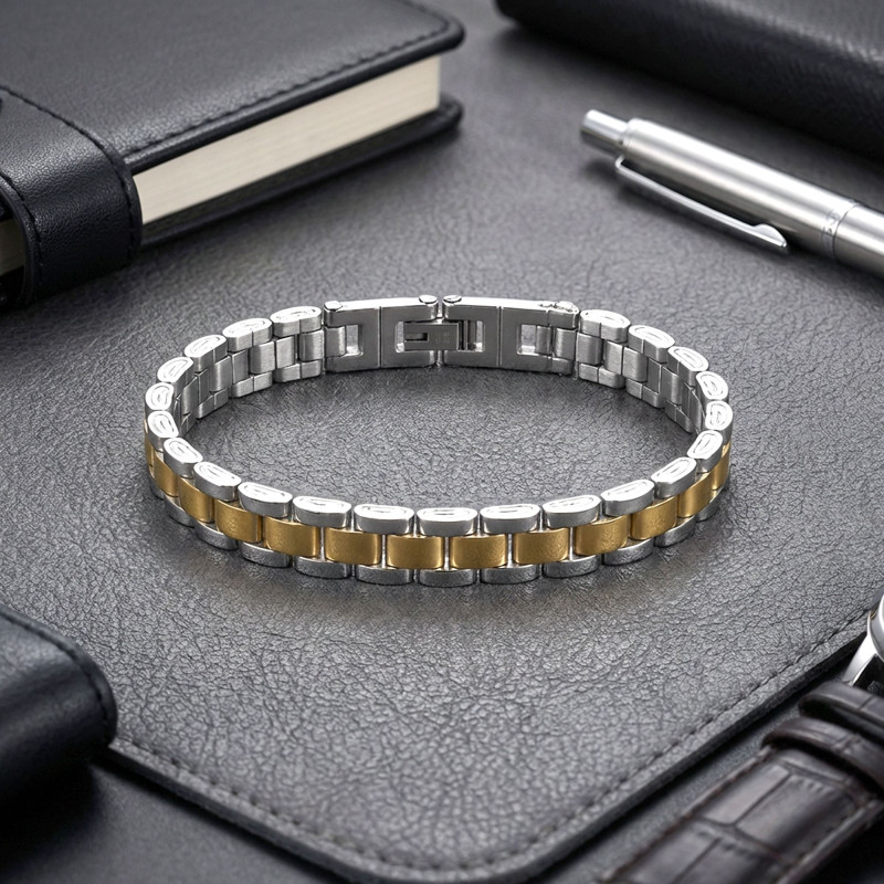 Sarı Beyaz Ful Çelik Bileklik Sarı Beyaz Ful Çelik Bileklik