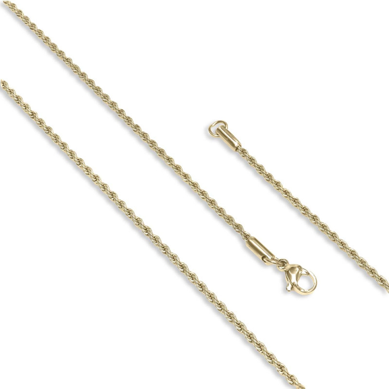 Sarmal Halat Çelik Kolye 2mm