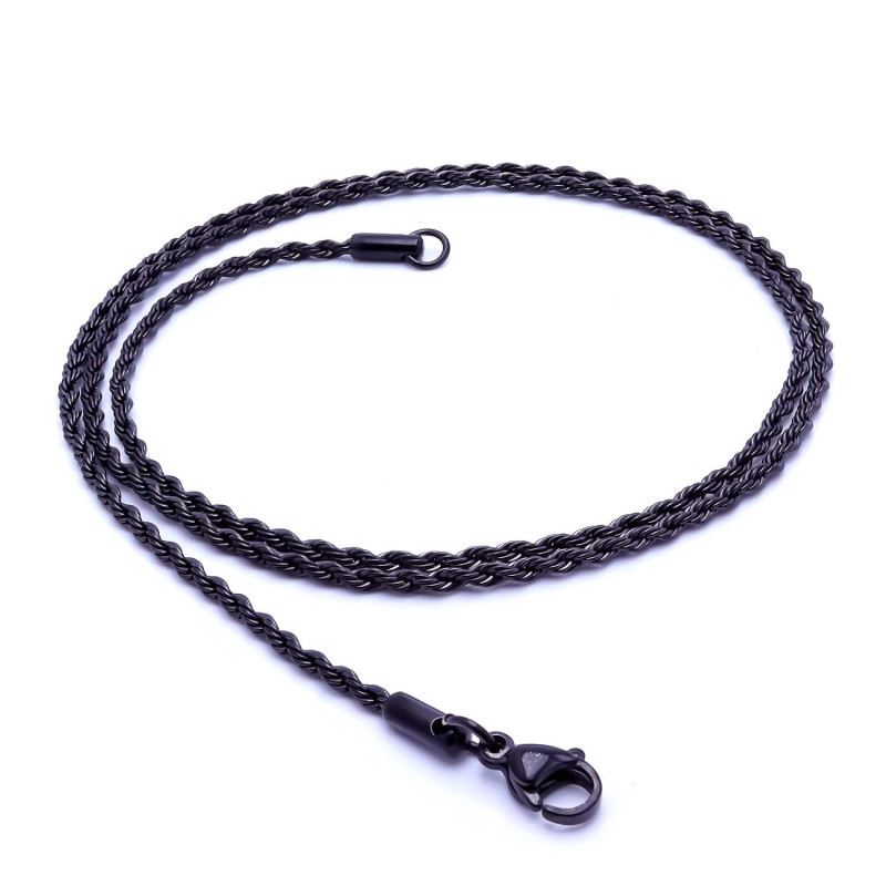 Sarmal Halat Çelik Kolye 2mm