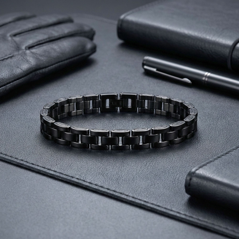 Siyah Ful Çelik Bileklik Siyah Ful Çelik Bileklik