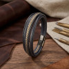 Black and Brown Multi-Layer Men's Leather Bracelet