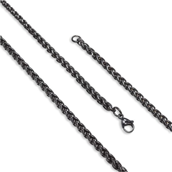 Siyah Renk Çelik Kolye 4mm Siyah Renk Çelik Kolye 4mm