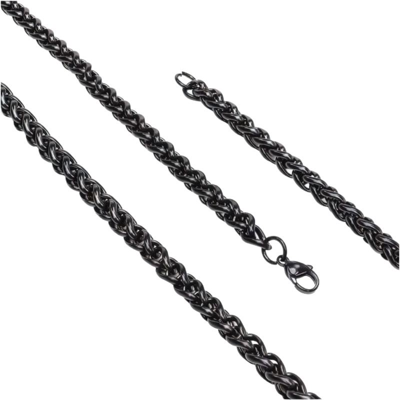 Siyah Renk Çelik Kolye 6mm Siyah Renk Çelik Kolye 6mm