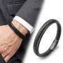 Black Multi-Layer Men's Leather Bracelet