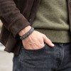 Spektrolit & Hematit Çelik Örgülü Deri Bileklik Spektrolit & Hematit Çelik Örgülü Deri Bileklik