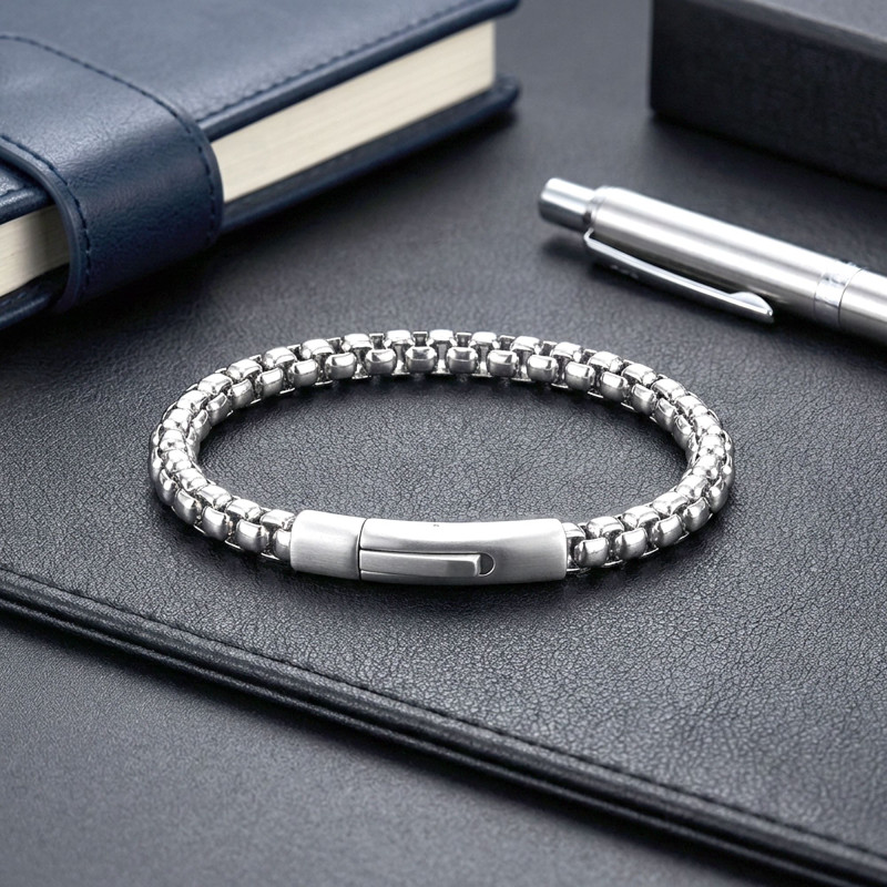 Tekli 4mm Arnavut Model Çelik Zincir Erkek Bileklik – Çelik Kilitli Tekli 4mm Arnavut Model Çelik Zincir Erkek Bileklik – Çelik Kilitli