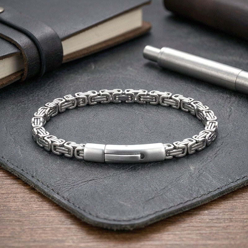 Tekli 4mm Kral Model Çelik Zincir Erkek Bileklik – Çelik Kilitli Tekli 4mm Kral Model Çelik Zincir Erkek Bileklik – Çelik Kilitli