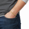 Tilki Kuyruğu Çelik Zincir Bileklik 4mm Köşeli