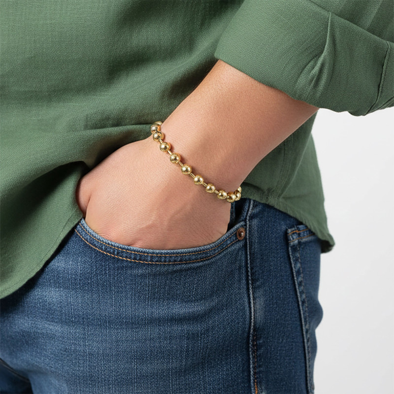 Top Çelik Zincir Bileklik 6mm