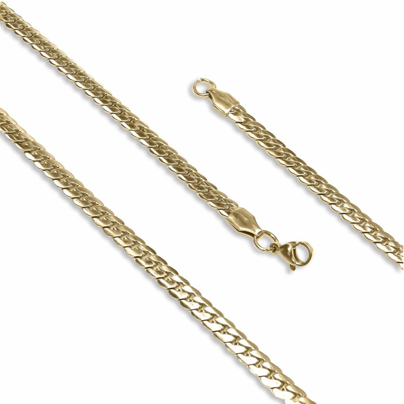 Yassı Yılan Sırtı Çelik Kolye 1.2mm X 4mm